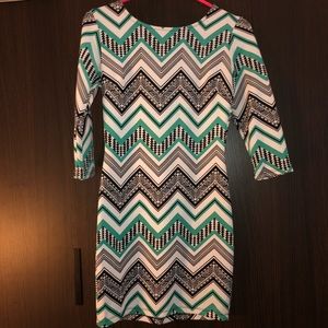 Aztec chevron dress